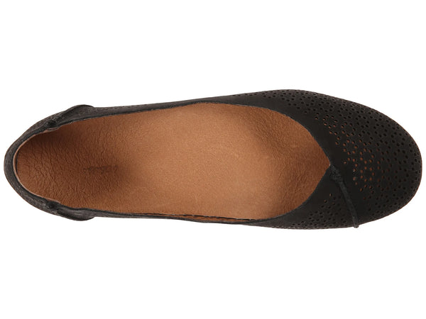 Olukai Pueo Perf Womens Ballet Flat- Black